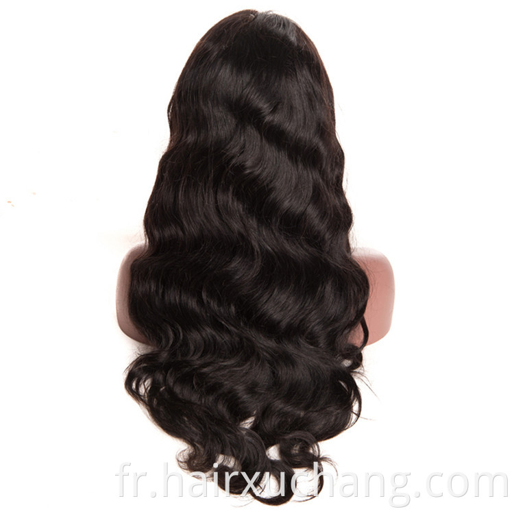 Fournisseur d'or 100% brésilien Human Hair Prix Front Front Swiss Lace Body Wig Wig